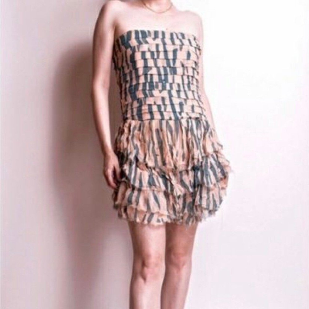 Kate Moss Topshop Tube Top Ruffled Dress - Picture 6 of 6